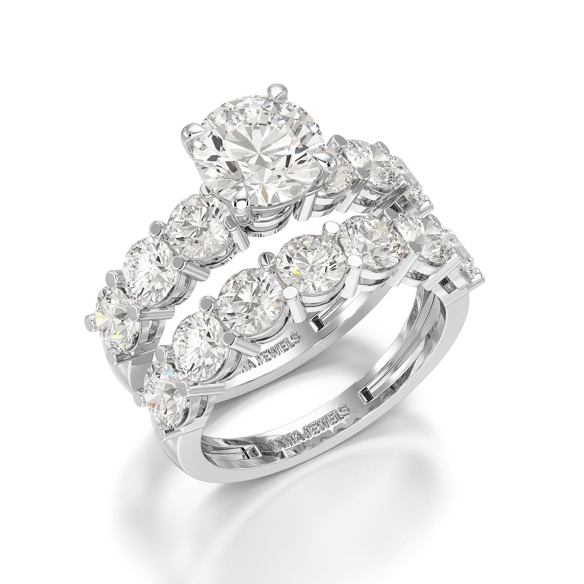 4.82 CT Lab Diamond Round Cut Ring