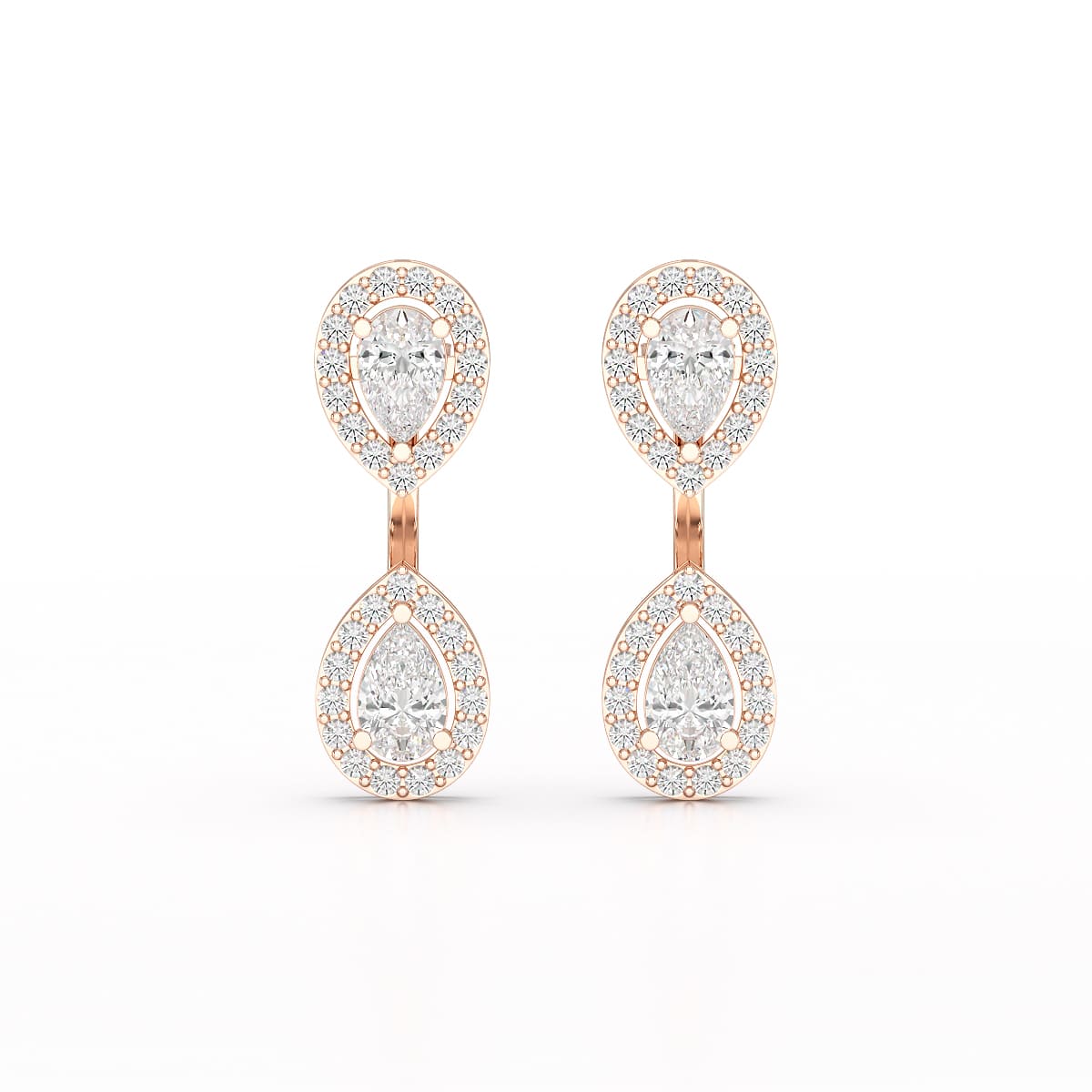 4.7 CT Lab Diamond Pear Drop Earring