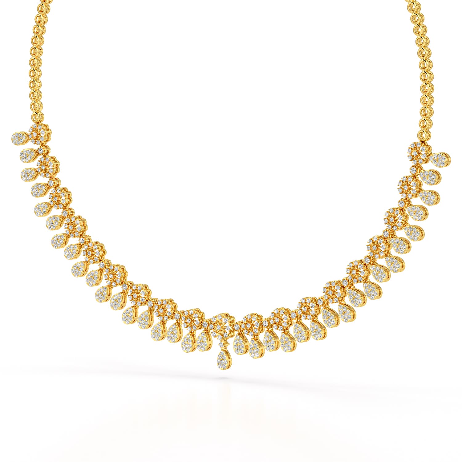 Round Cut Lab Grown Diamond 4.96 CT Elegant Choker Necklace