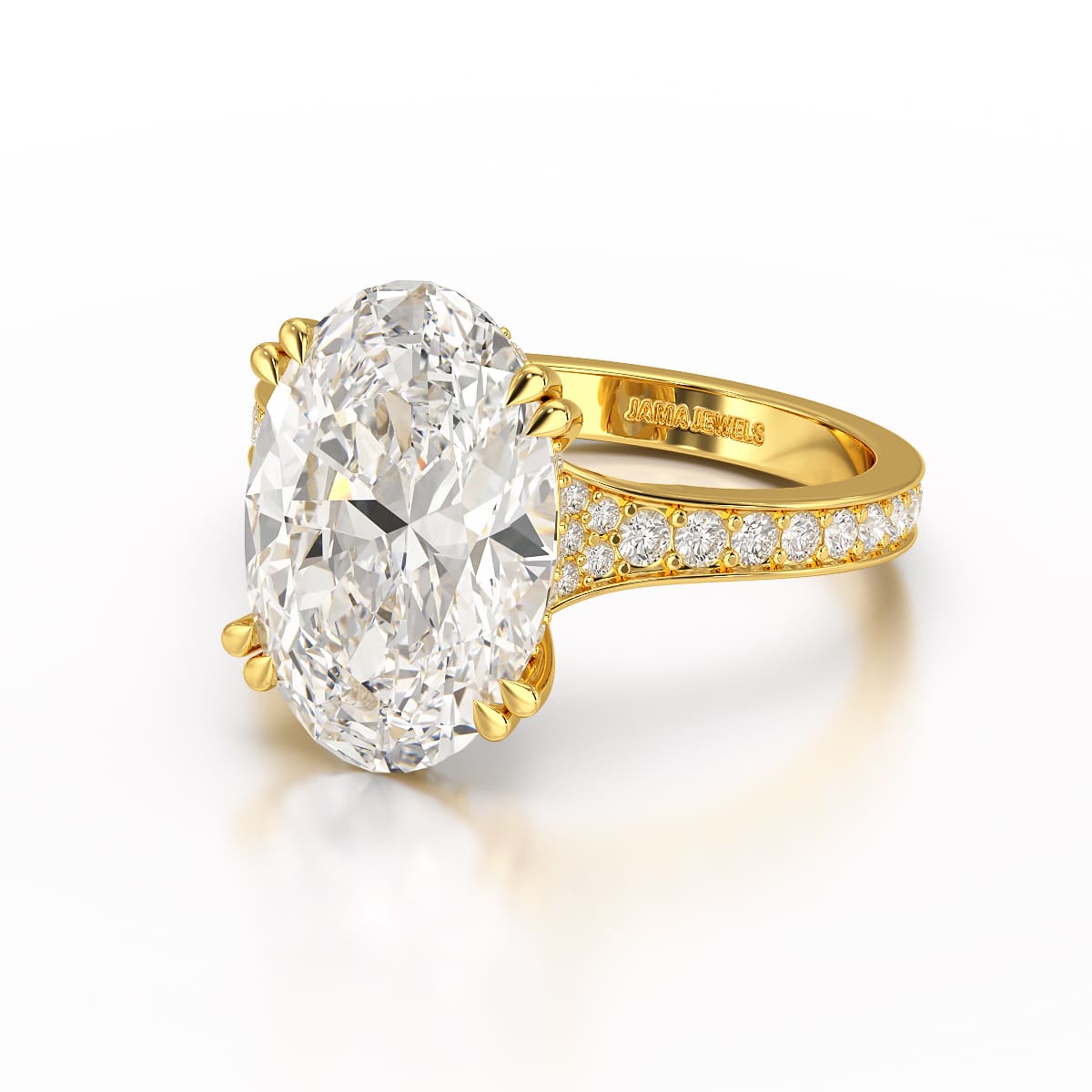 5.9 CT Oval Cut Solitaire Lab Diamond Ring