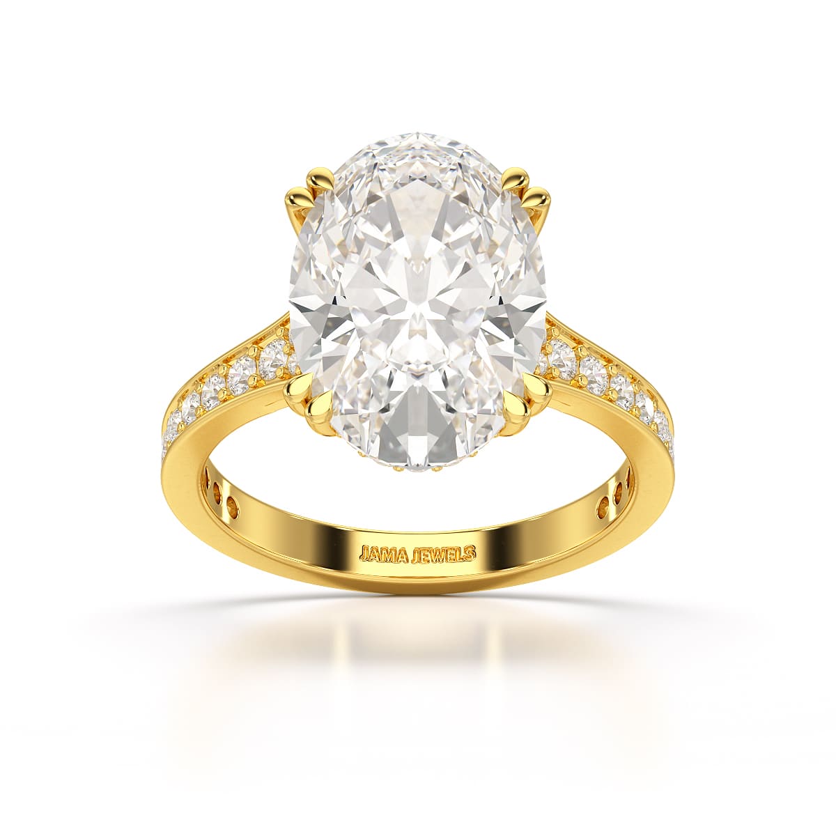 5.9 CT Oval Cut Solitaire Lab Diamond Ring