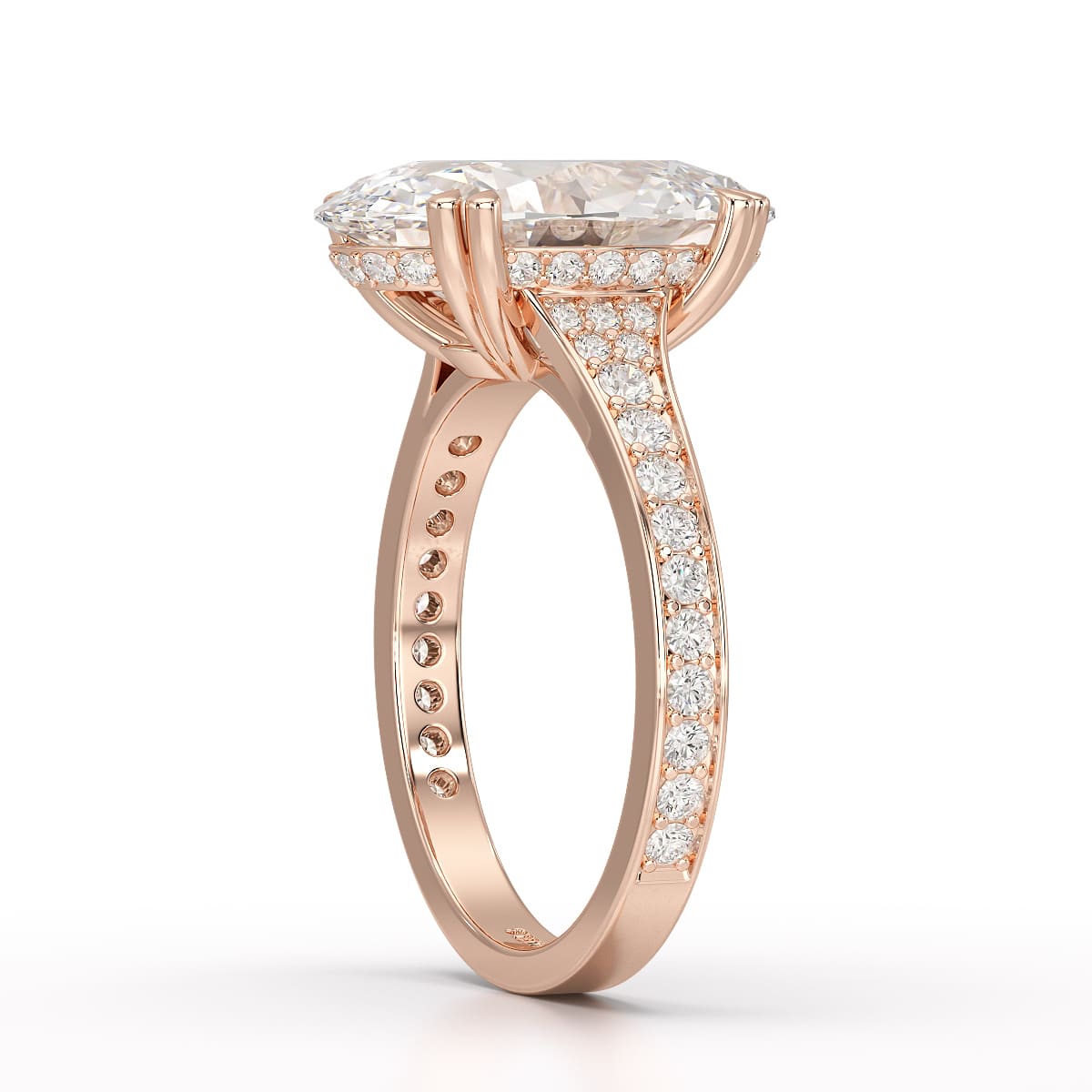 5.9 CT Oval Cut Solitaire Lab Diamond Ring