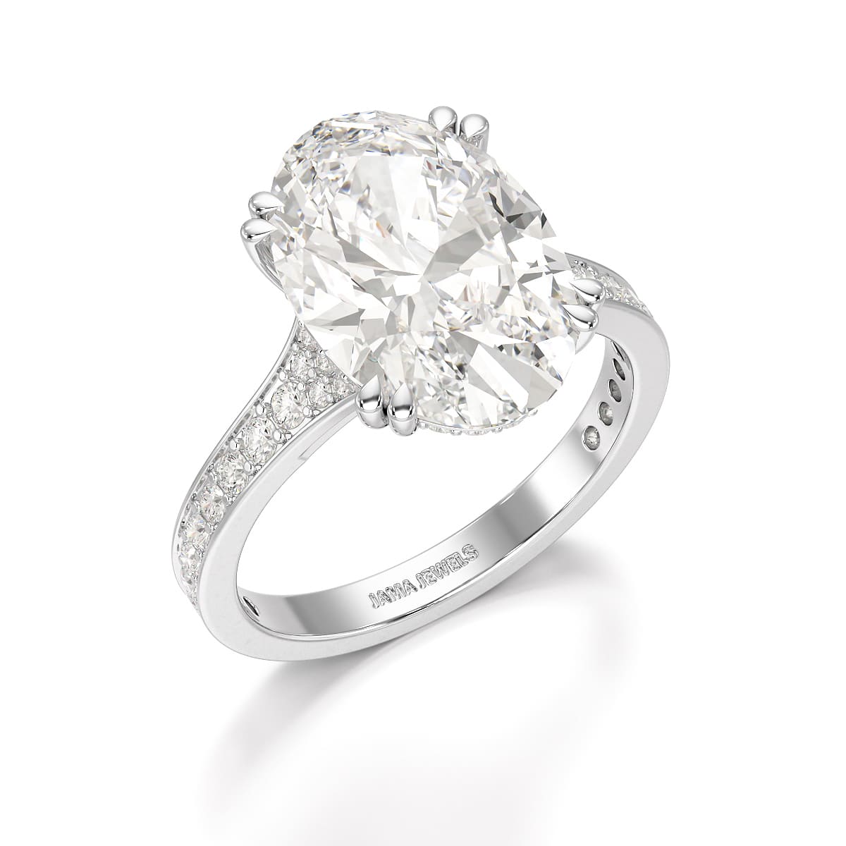 5.9 CT Oval Cut Solitaire Lab Diamond Ring