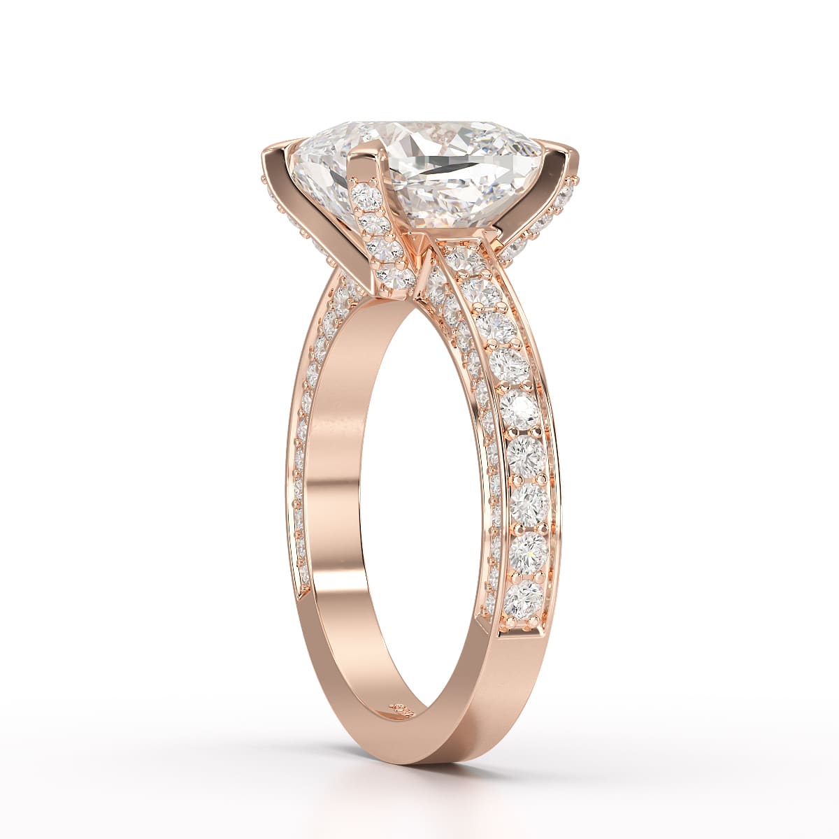 6.1 CT Lab Diamond Cushion Cut Solitaire Ring