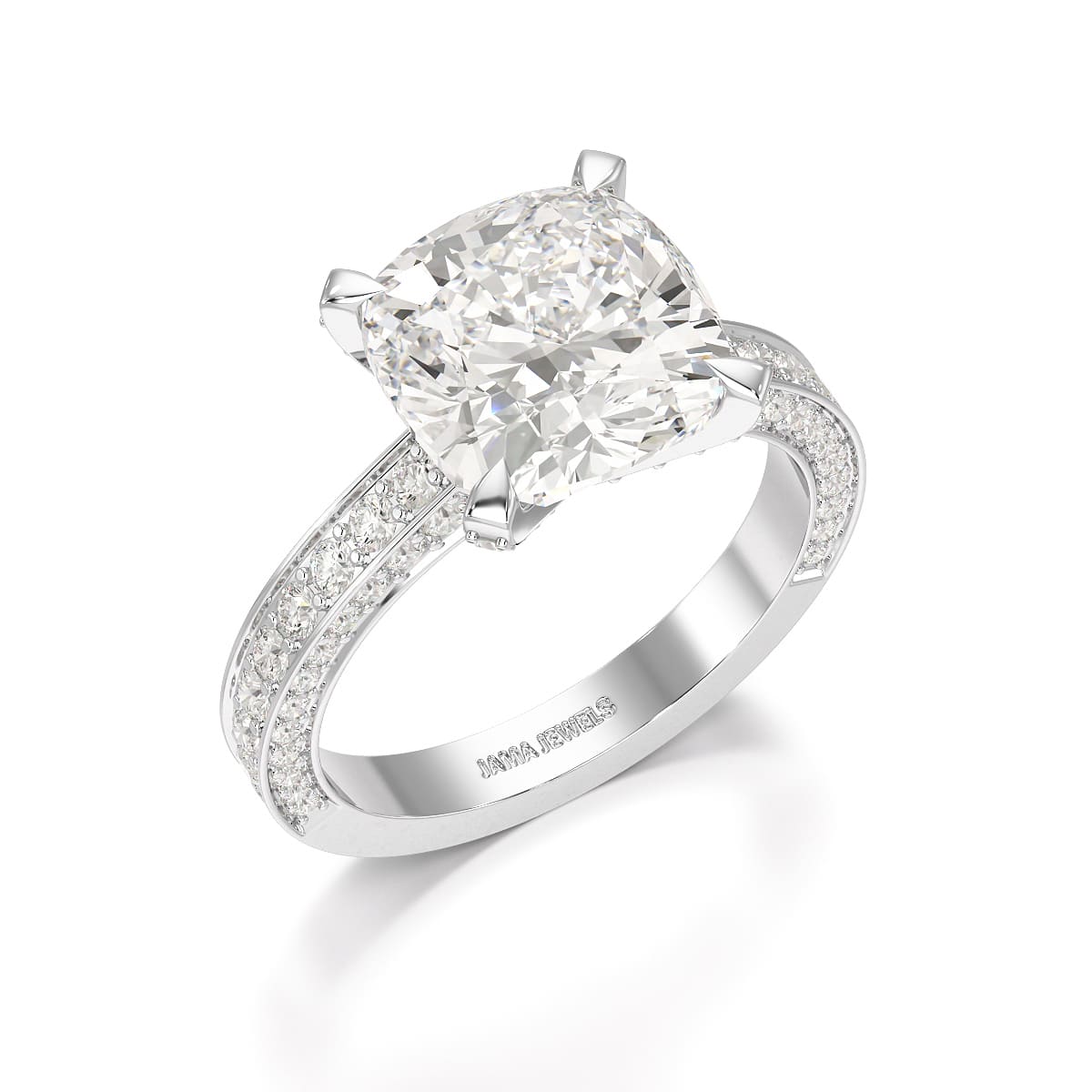 6.1 CT Lab Diamond Cushion Cut Solitaire Ring