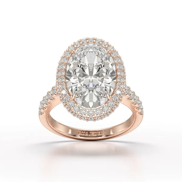 6.1 CT Oval Cut Lab Diamond Wedding Ring - Jama Jewels 