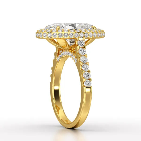 6.1 CT Oval Cut Lab Diamond Wedding Ring - Jama Jewels 