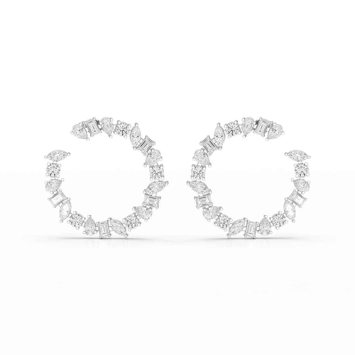 6.36 CT Multi Shape Lab Diamond Stud Earring