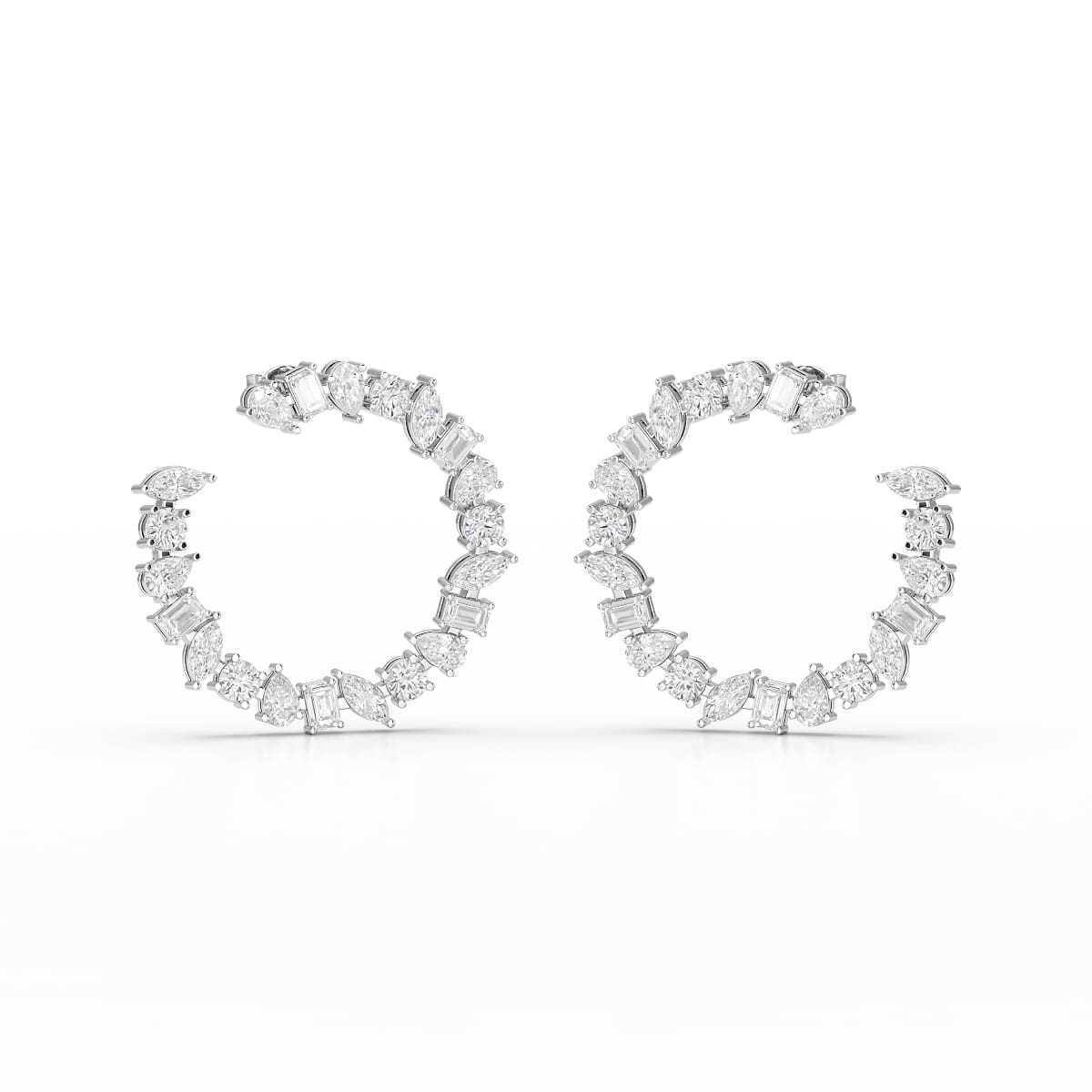 6.36 CT Multi Shape Lab Diamond Stud Earring