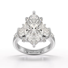 6.66 CT Marquise Cut Lab Diamond Wedding Ring - Jama Jewels 