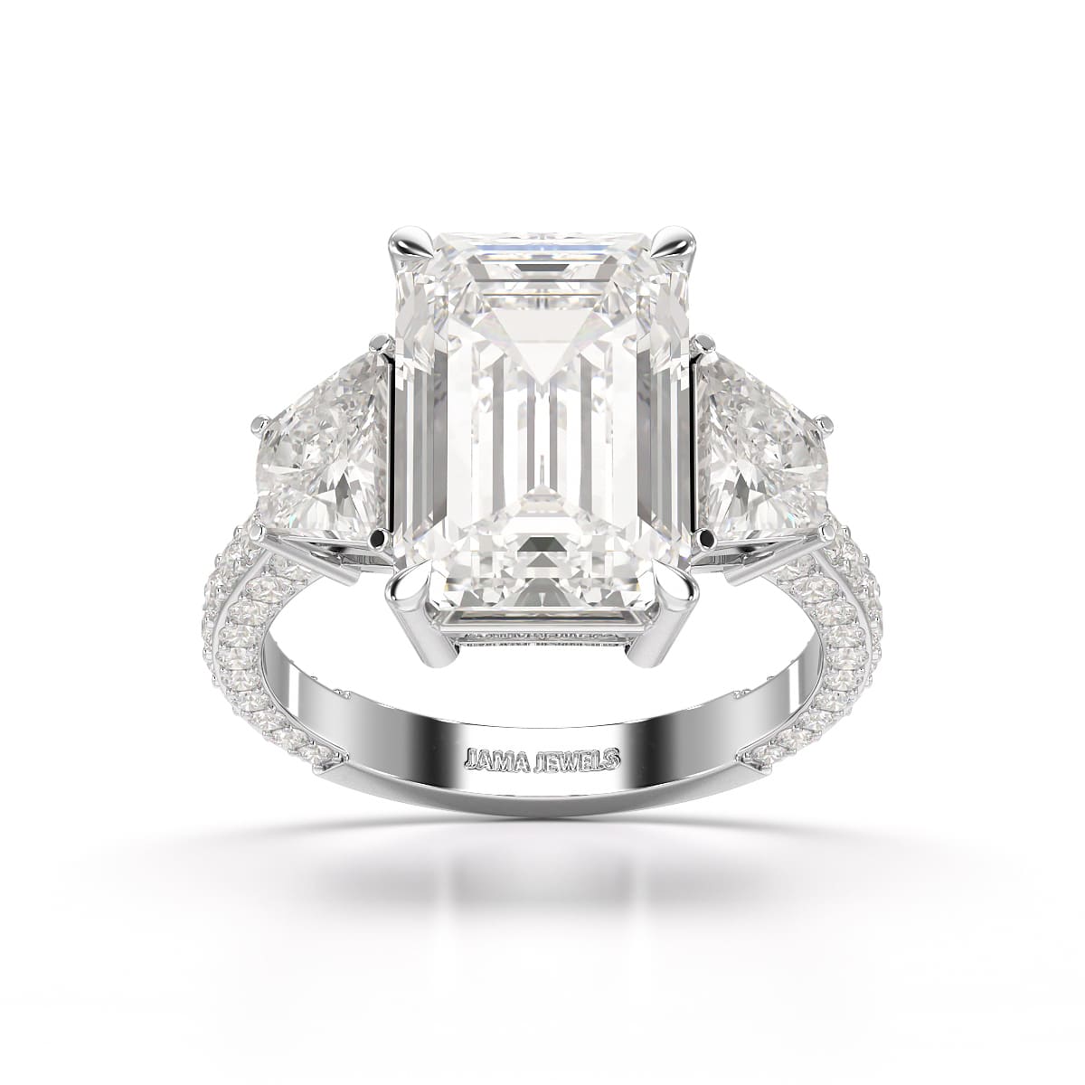 7.8 CT Three Stone Lab Diamond Ring