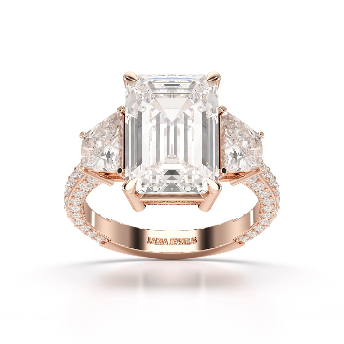 7.8 CT Three Stone Lab Diamond Ring