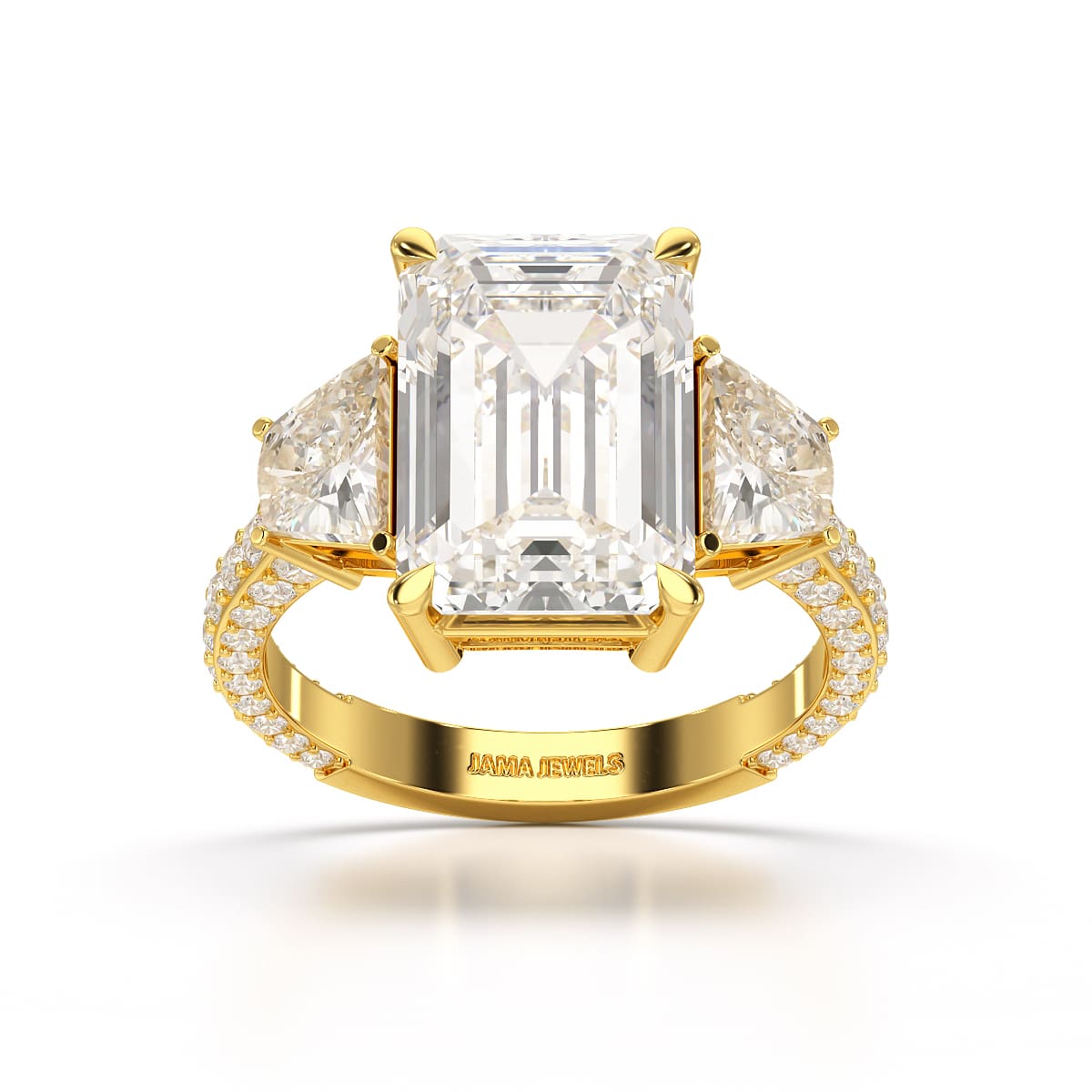 7.8 CT Three Stone Lab Diamond Ring