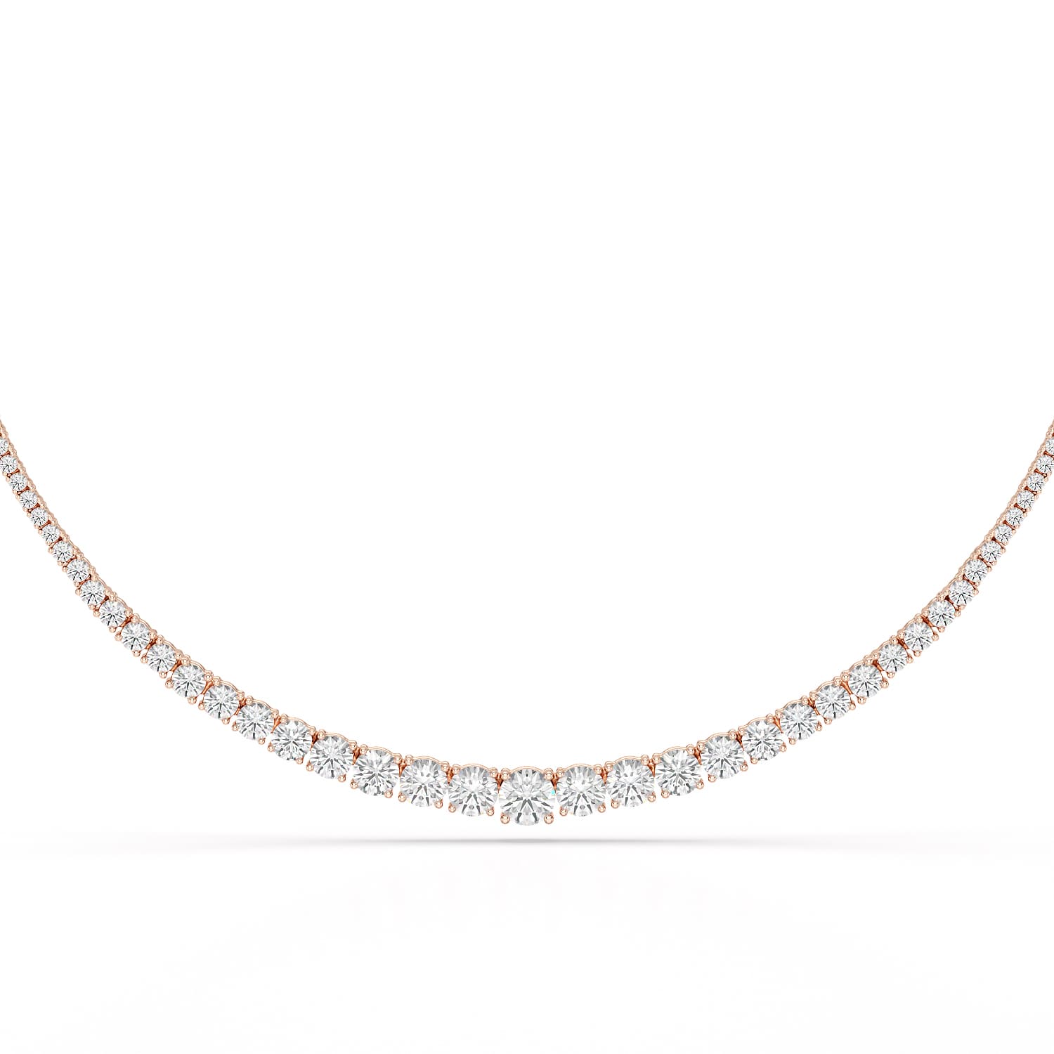 9.35 Carat Lab-Grown Diamond Riviere Necklace - Jama Jewels 