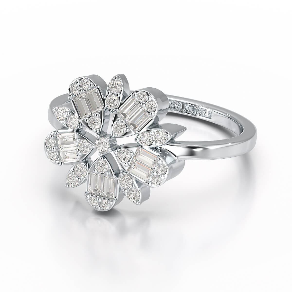 Baguette Cut 0.5 CT Lab Diamond Ring