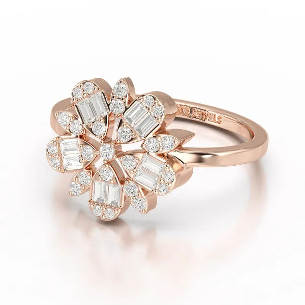 Baguette Cut 0.5 CT Lab Diamond Ring