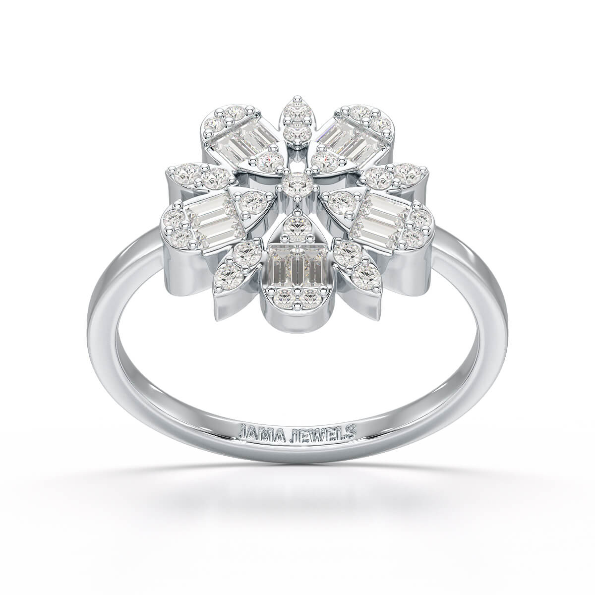 Baguette Cut 0.5 CT Lab Diamond Ring