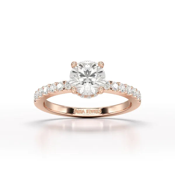 1.36 CT Round Cut Lab Grown Diamond Ring