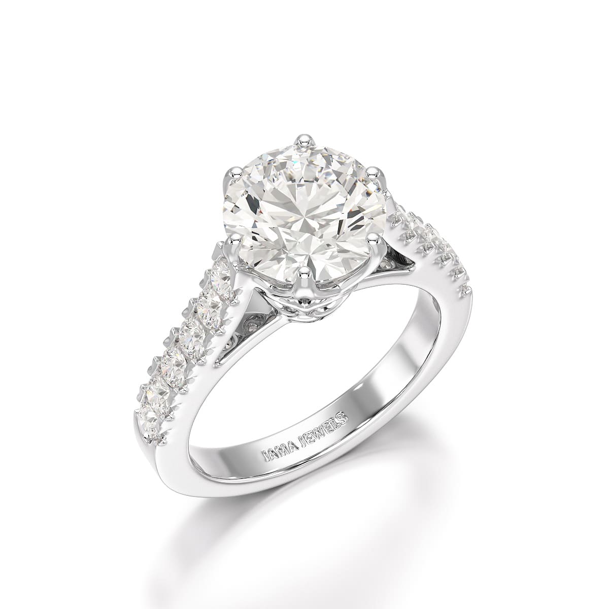 3.62 Carat Lab Diamond Engagement Ring - Jama Jewels 
