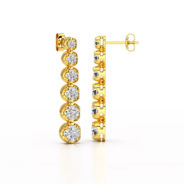 3 CT Lab Diamond Bridal Drop Dangle Earrings - Jama Jewels 