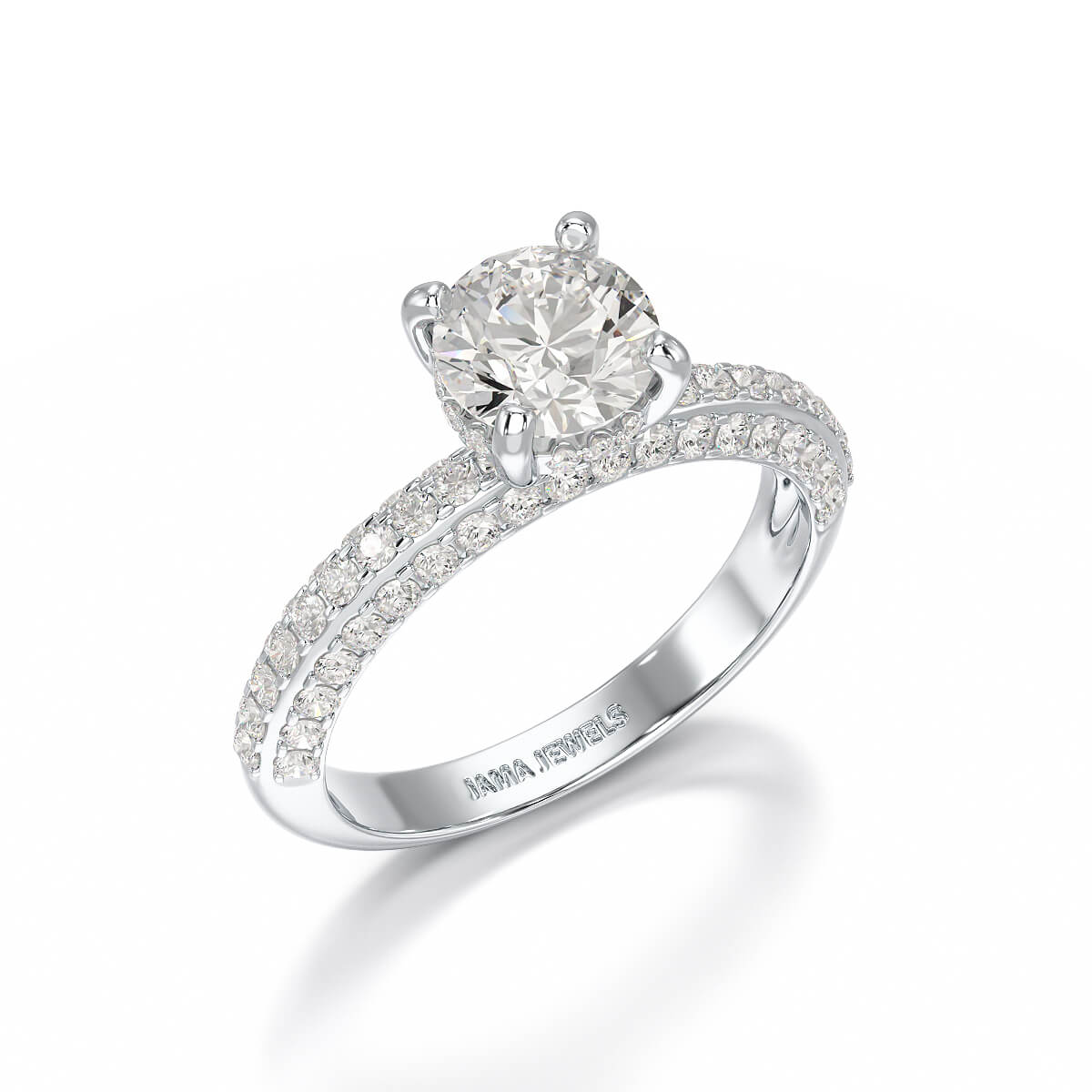 Classic Round Cut 1.77 CT Lab Diamond Ring