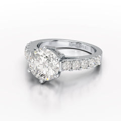 Lab Diamond 3.74 CT Round Cut Wedding Ring - Jama Jewels 