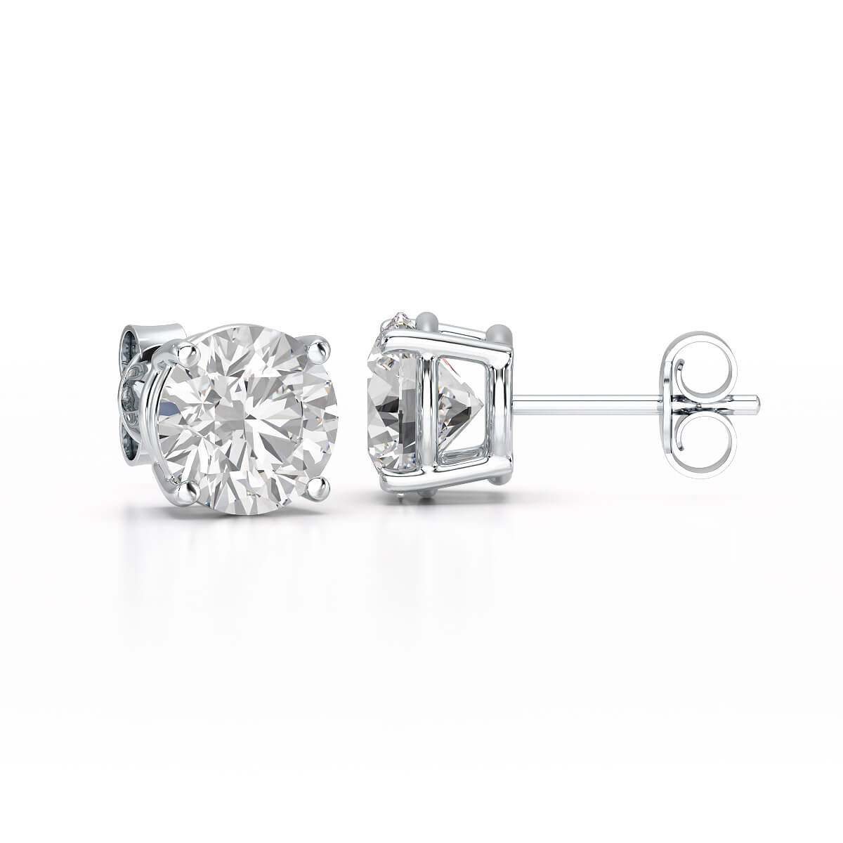 6.03 CT Lab Grown Diamond Round Earring