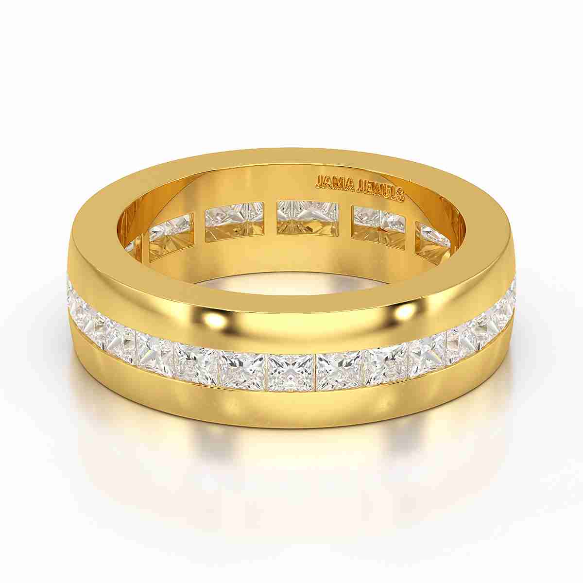 3 CT Princess Shape Lab Diamond Men's Ring