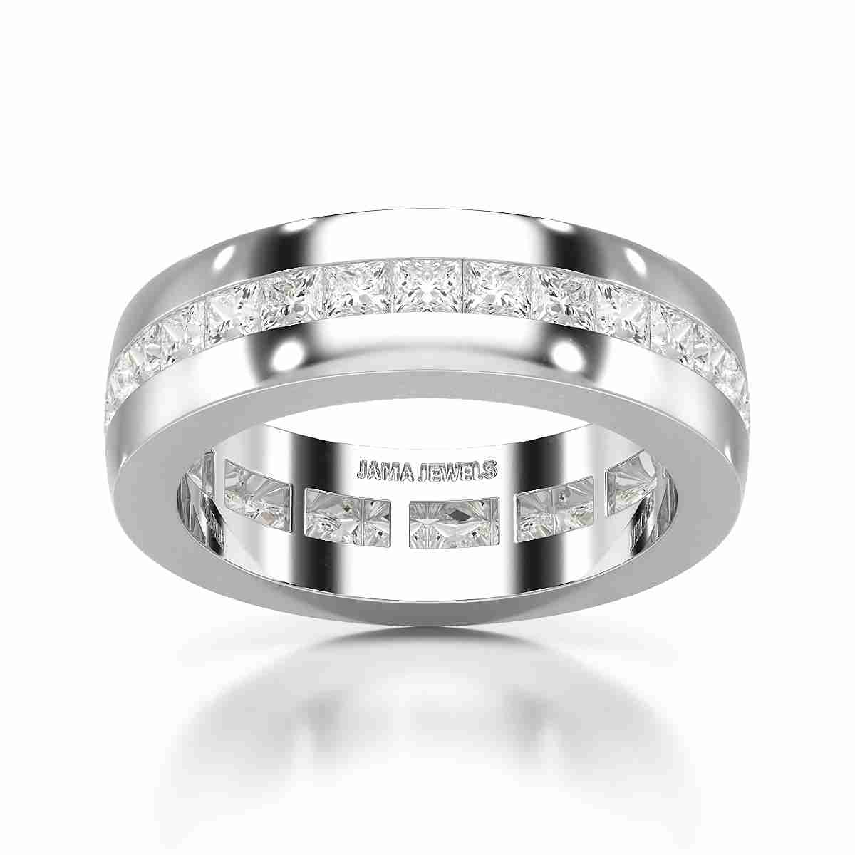 3 CT Princess Shape Lab Diamond Men's Ring