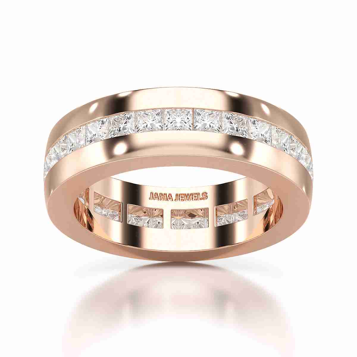 3 CT Princess Shape Lab Diamond Men's Ring