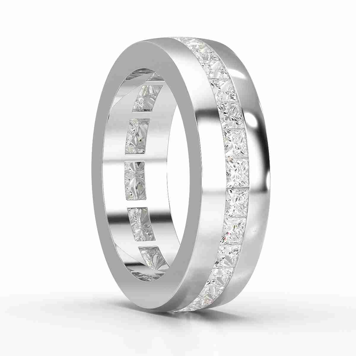 3 CT Princess Shape Lab Diamond Men's Ring