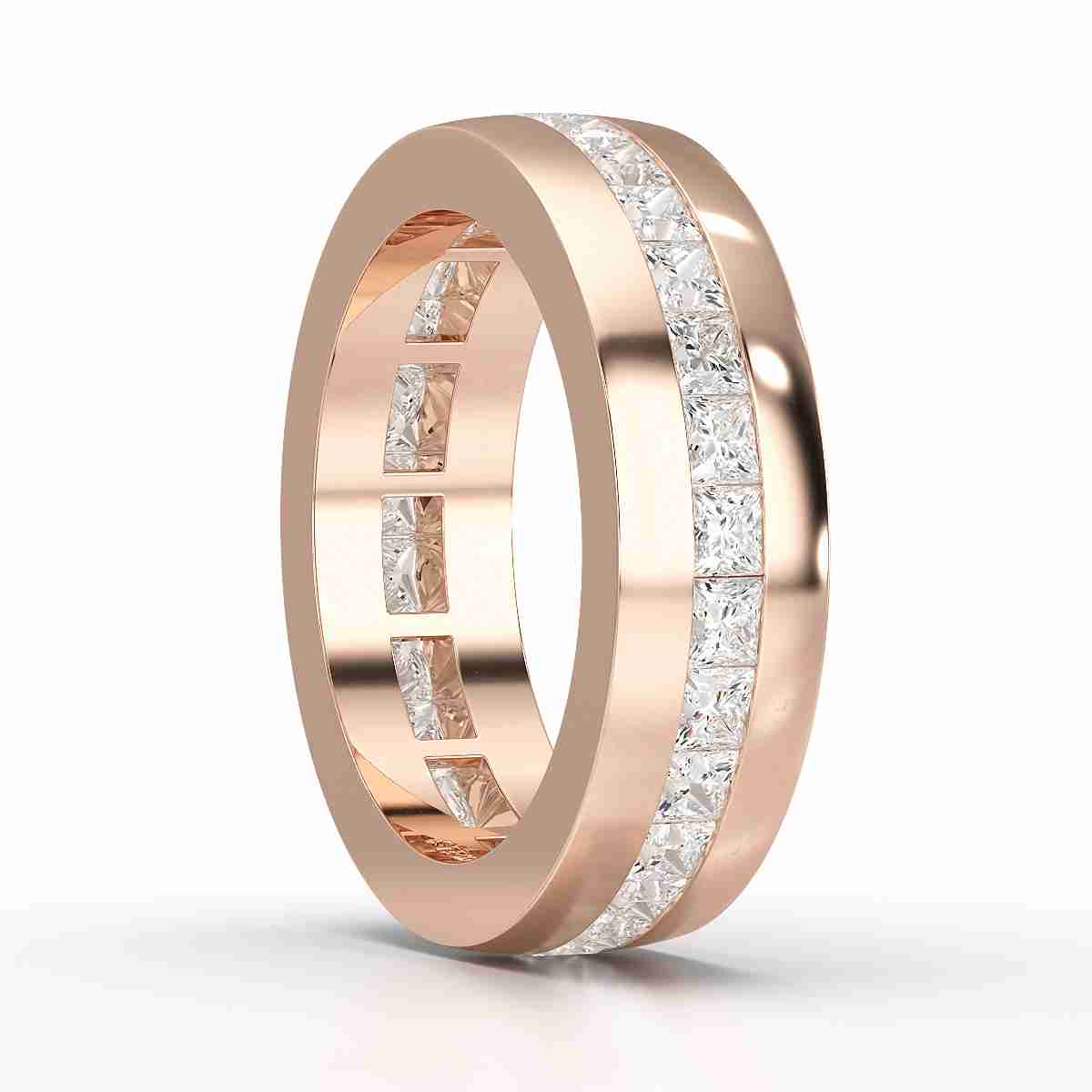 3 CT Princess Shape Lab Diamond Men's Ring