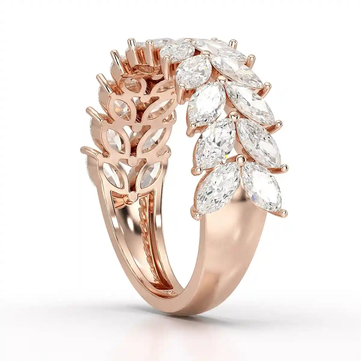 2.44 CT Marquise Cut Lab Diamond Ring