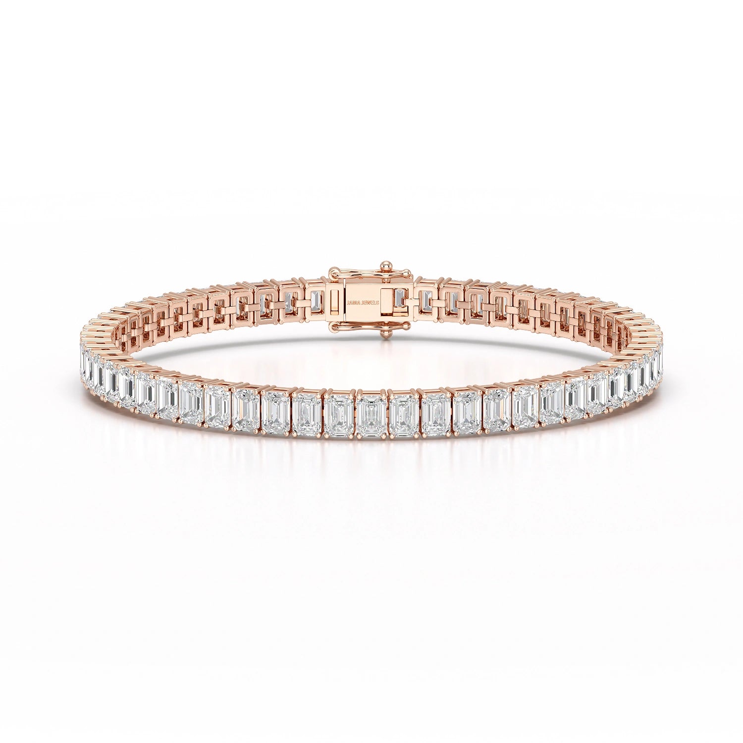 14.25 CT  Emerald Cut Tennis Lab Diamond Bracelet