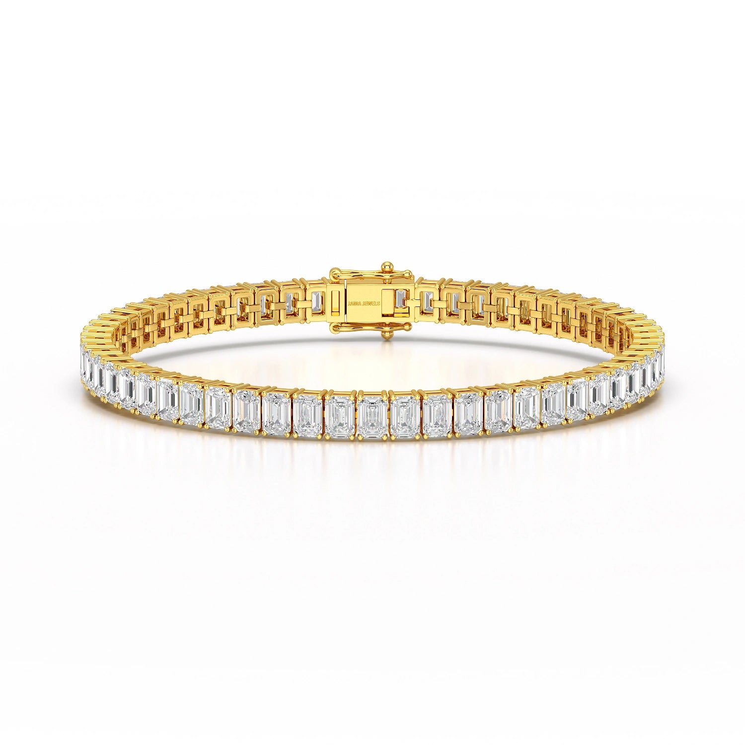 14.25 CT  Emerald Cut Tennis Lab Diamond Bracelet