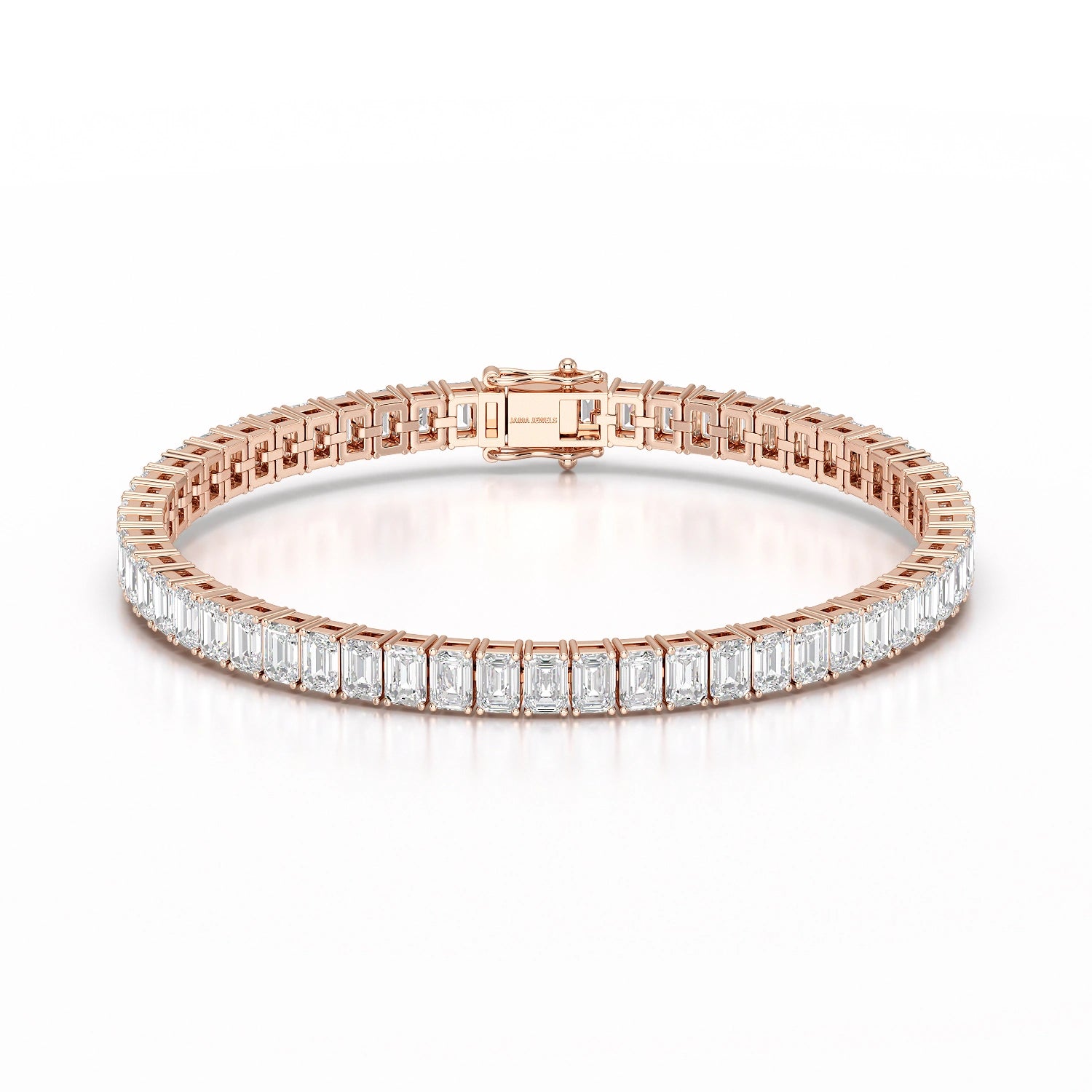 14.25 CT  Emerald Cut Tennis Lab Diamond Bracelet