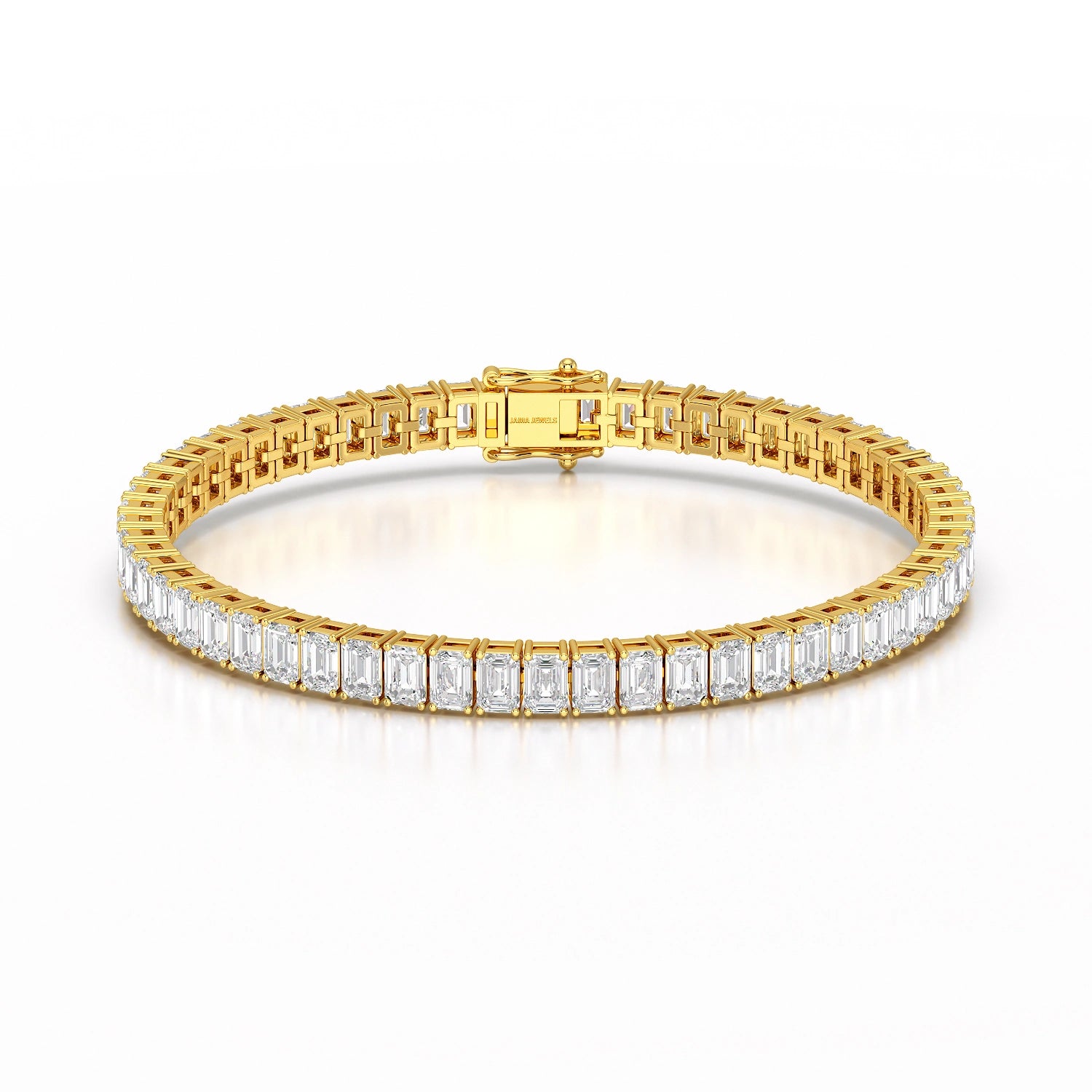 14.25 CT  Emerald Cut Tennis Lab Diamond Bracelet
