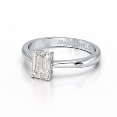 1 Ct Emerald Cut Solitaire Lab Diamond Ring