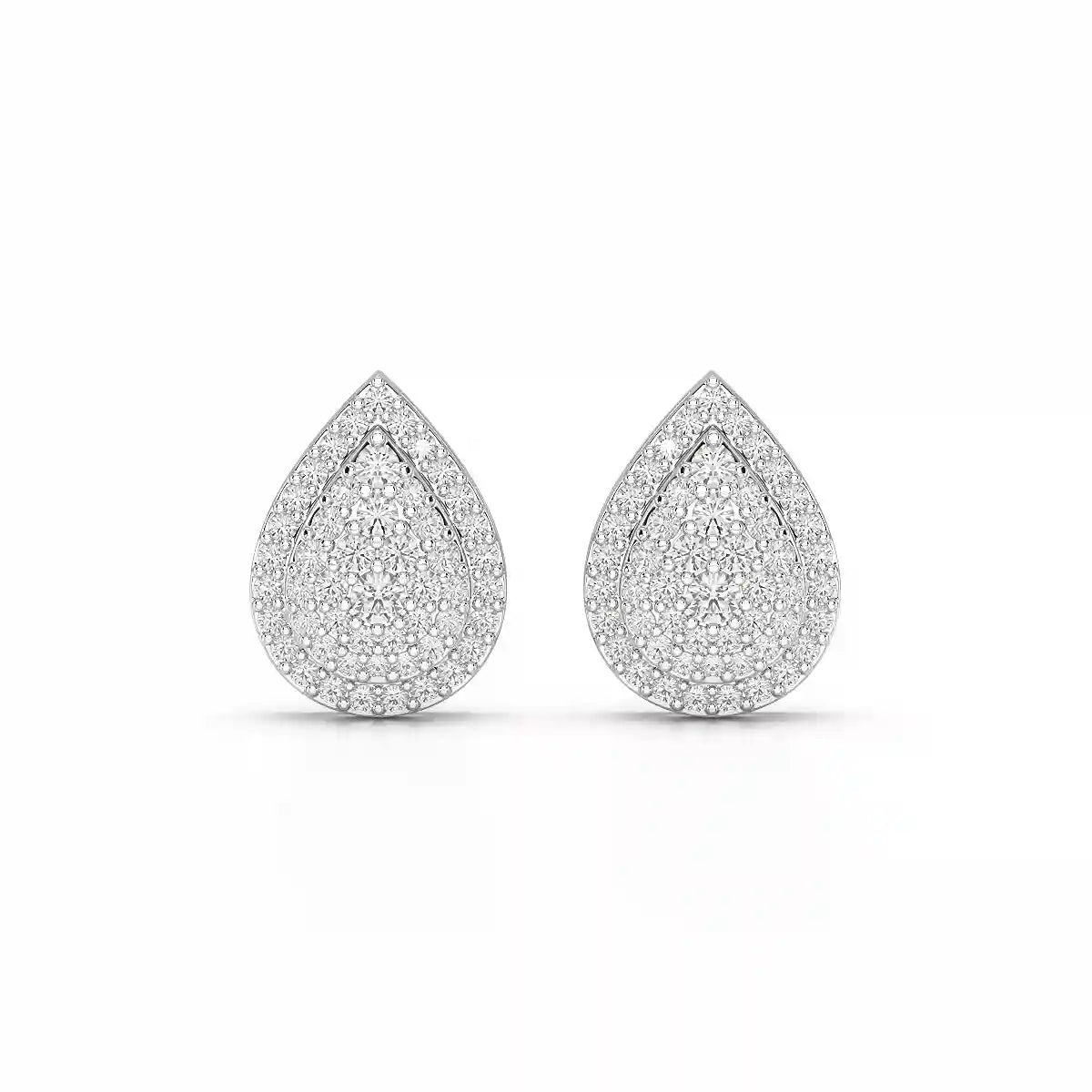 0.82 CT Lab Diamond Pear Shape Stud Earrings
