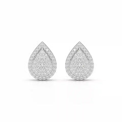 0.82 CT Lab Diamond Pear Shape Stud Earrings
