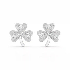 1.30 CT Petal Earring with Pear and Rounds Cut Lab Diamonds