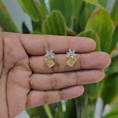 4.75 CT Marquise and Radiant Cut Lab Diamond Drop Earring (Ready for Delivery)