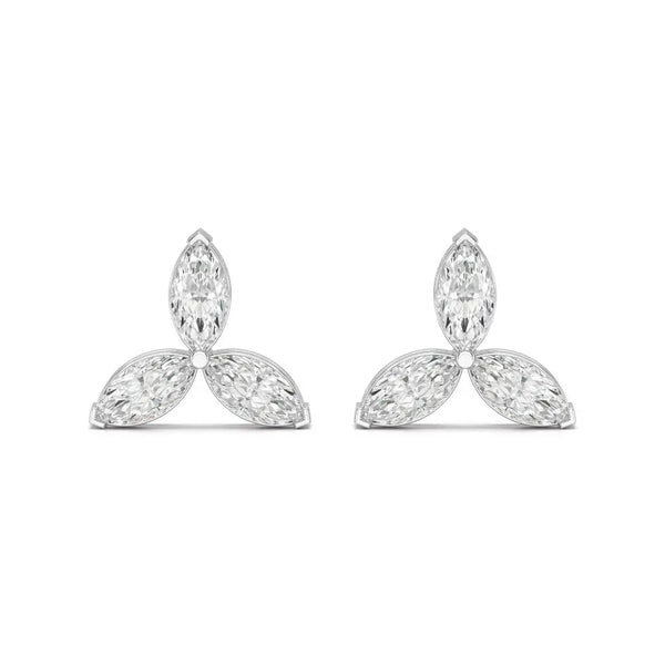 1.00 CT Marquise Trio Diamond Studs