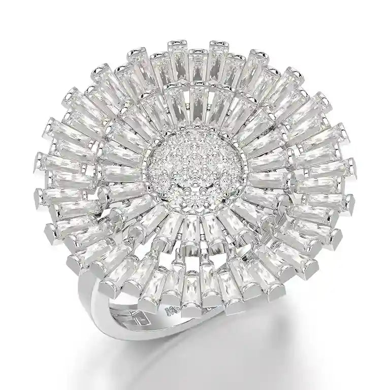 3.63 CT Round Cut Lab Diamond Ring
