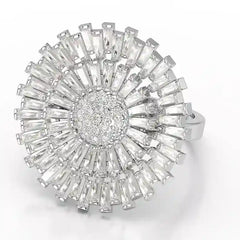 3.63 CT Round Cut Lab Diamond Ring