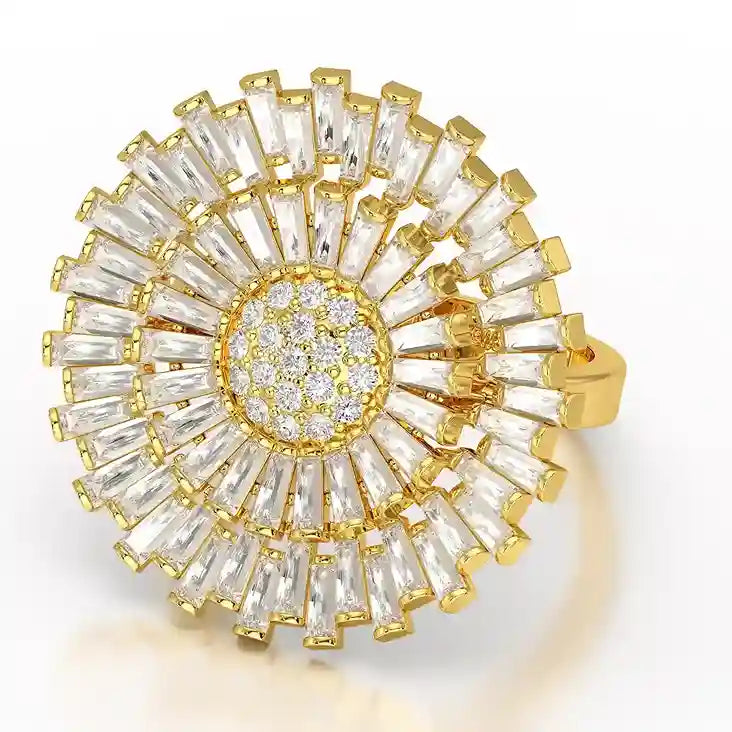 3.63 CT Round Cut Lab Diamond Ring