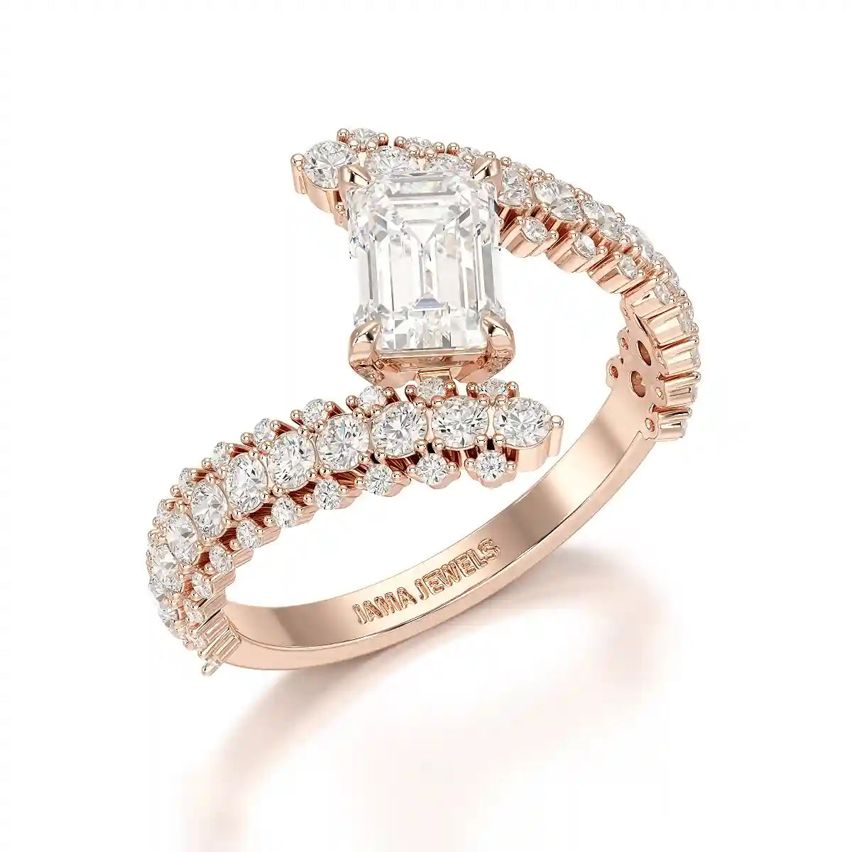 1.77 CT Emerald Cut Lab Diamond Ring