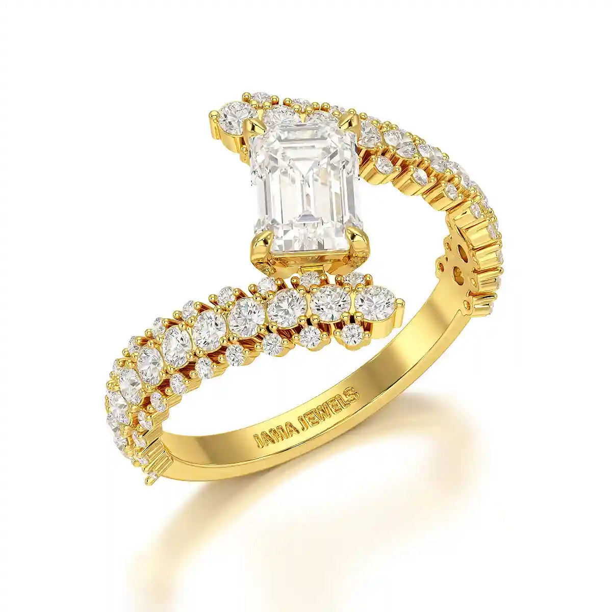 1.77 CT Emerald Cut Lab Diamond Ring