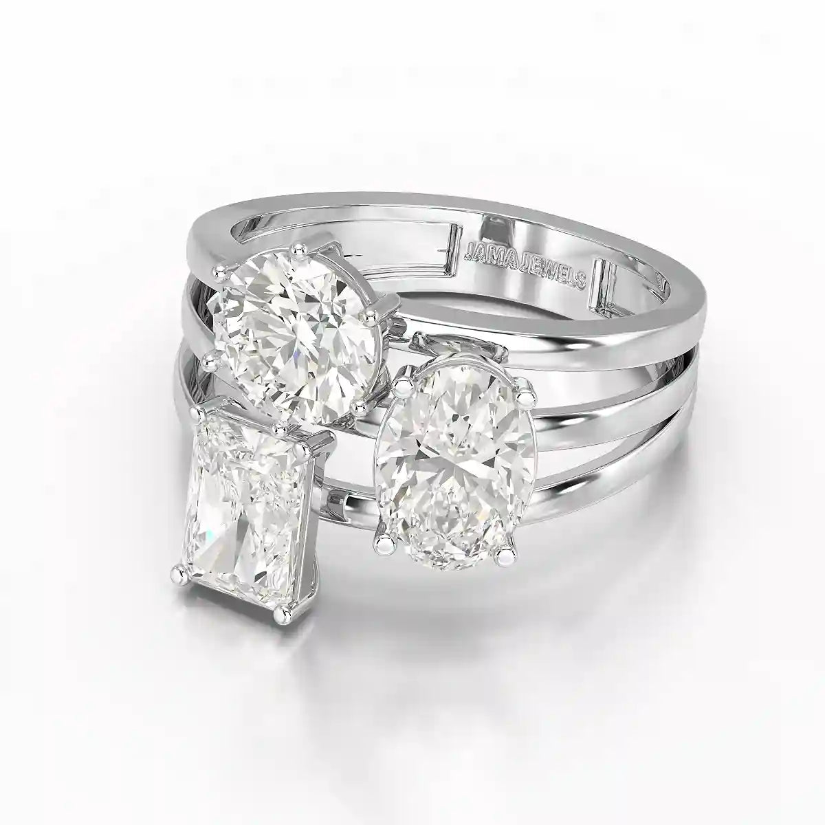 3 CT Oval Cut Lab Diamond Ring