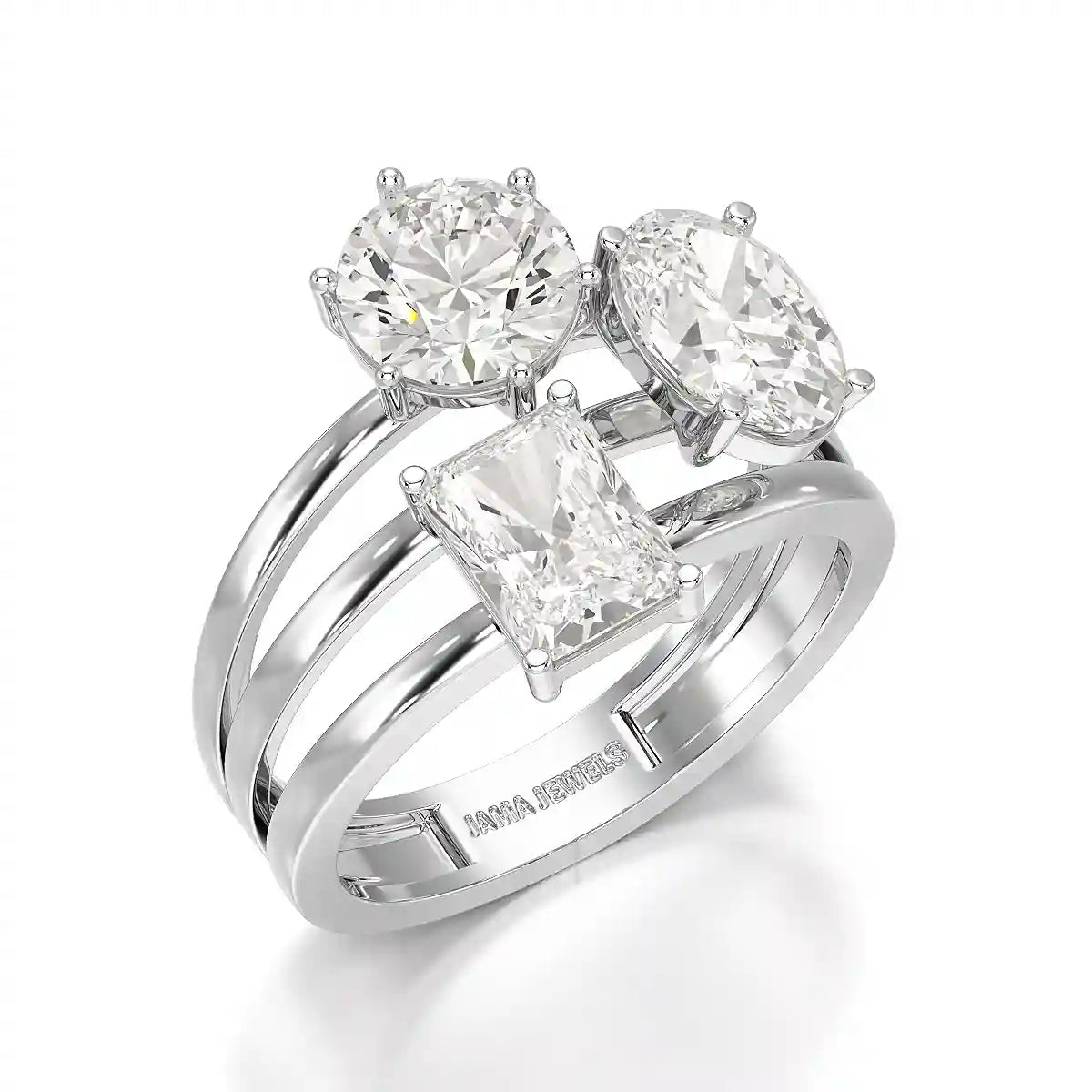 3 CT Oval Cut Lab Diamond Ring